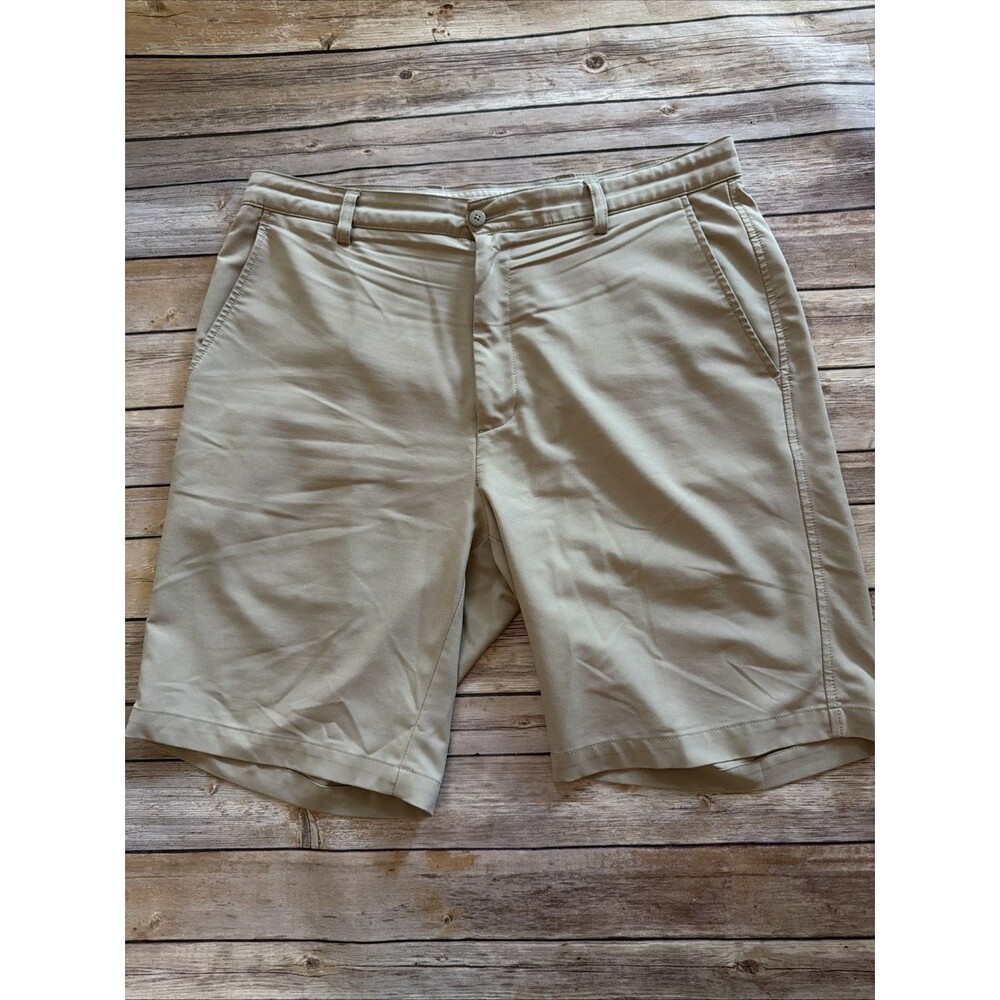 FootJoy Shorts Mens 36 Light Khaki 10" Golf Performance Stretch Wicking Flat